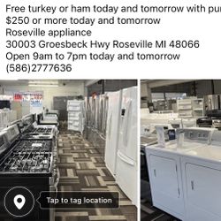 Free Turkey With Stove Or Fridge Purchase 