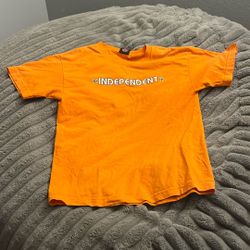 Boys Youth Large Orange Independent T-shirt