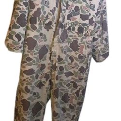DUCK HUNTERS= Vintage Walls Blizzard Pruf Coveralls Large Regular Duck Camo USA Made