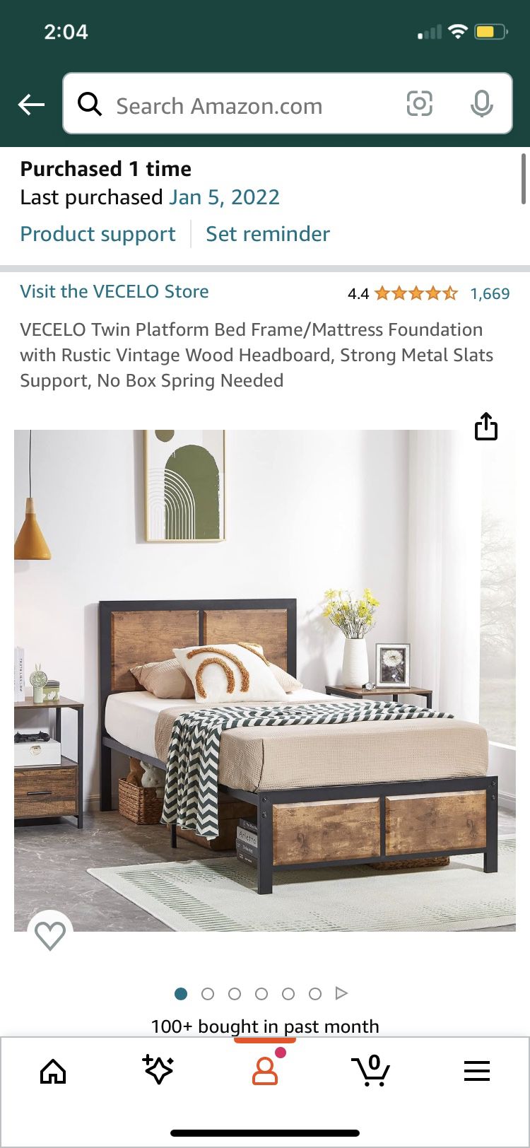 Twin Bedroom Set - Platform  Bed, 12”  MF Mattress W Zip Enclosure, Nightstand And Corner Desk