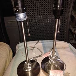 2 Slightly Used Lamps ,No Shades $20, Must Pick Up In Oak Cliff