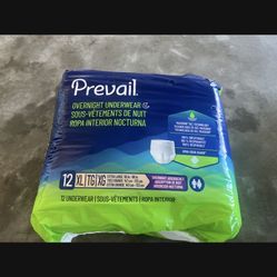 Diapers Adult XL Prevail bag of 12