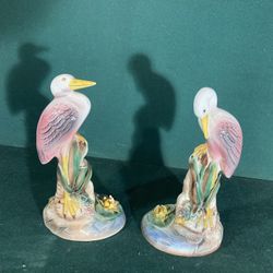 Vintage H Schrader Porcelain Birds
