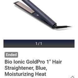 Bio Ionic GoldPro Hair Straightener, Blue, Moisturizing Heat Technology