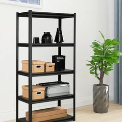 😀 Storage Rack Living Room Bedroom Display Shelf 5 Layers Metal Frame Storage Shelving