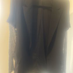 🖤 Black Statement Jacket – New / Never Worn