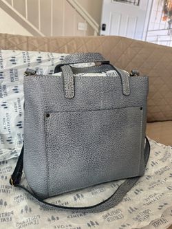 Portland Leather Goods Gray Pebbled Leather Tote Bag