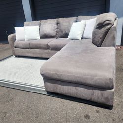 Modern Gray Zella 2pc Sectional Sofa from Ashley Furniture