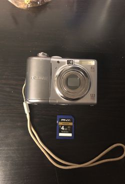Canon camera with memory card