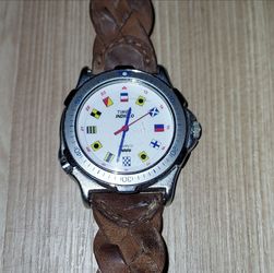Vintage Timex Indiglo Watch Marine Flag Dial