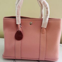 Baby Pink Togo Leather Bag Made In Spain