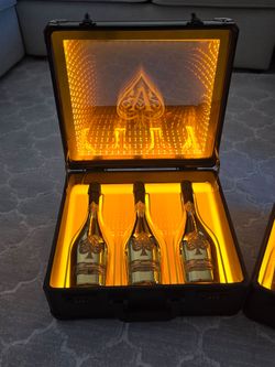 Ace of spades Armand de Brignac LED Suitcase bottle presenter display