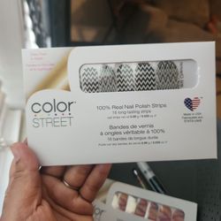 Color Street - Keep Calm And Chevron Clear Nail Dry Polish Nail Art