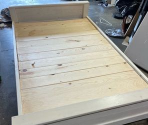 2- FREE Handmade solid wood  White Twin Bed Frames - Used