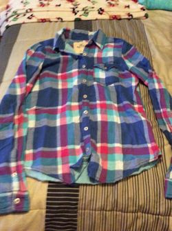 Hollister longsleeve plaid shirt teens