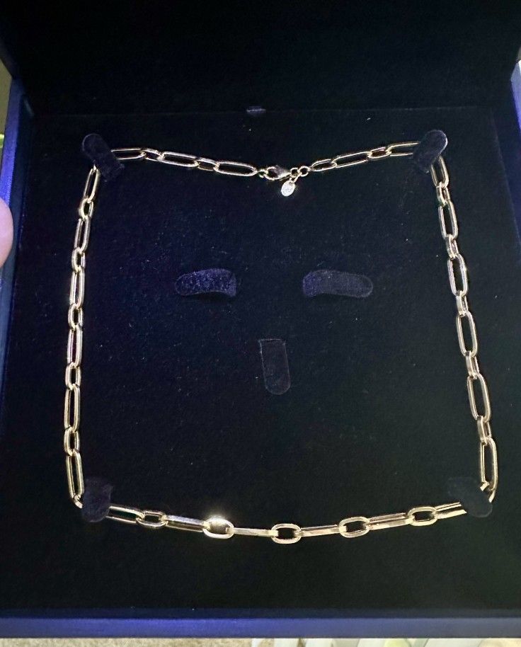 18" 14KT Italian Gold Paperclip Chain