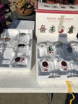 Christmas wine Glasses