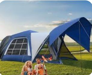 Almost New Napier Sportz SUV Tent with Screen Room (Model 8) in a blue and gray