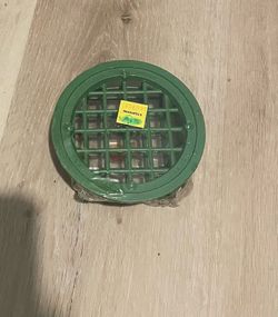 VINTAGE  BEAGLE VOGUE PASADENA # 73 GREEN 6" ROUND METAL CAGE FLORAL FLOWER FROG new sealed