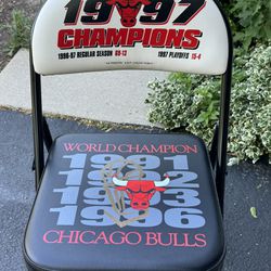 Chicago Bulls 1996 & 1997 United Center Rare Folding Chairs Lot of 3 Championship Commemorative Playoffs 