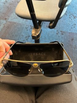 VERSACE Sunglasses Gold Frame