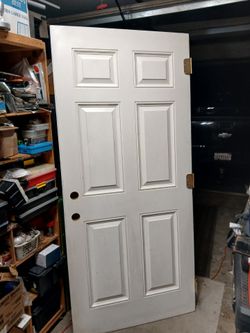 36x80 exterior solid metal slab door
