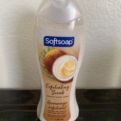 Softsoap Exfoliating Body Wash, All Skin Types, Coconut Butter, 20 fl oz Bottle  New   $4.00 