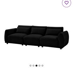 Black Wool Couch 