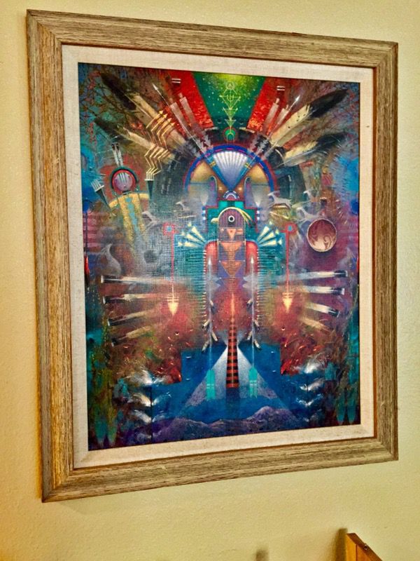 Navajo Indian Painting (print) in High Quality Frame