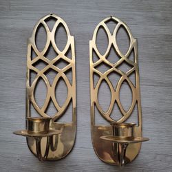 2 Solid Brass Candle Holders 