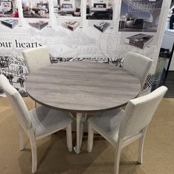 5PC Gray Dining Table Set