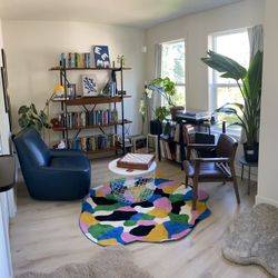 IKEA Rug & Dania book Case