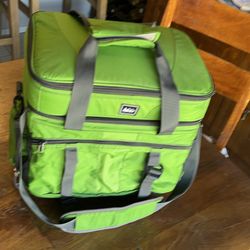 Collapsible  Green REI Dual-Level Cooler Bag
