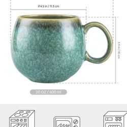 Coffee Mugs Green 4ps