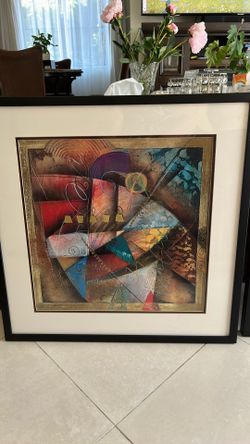 Abstract Custom Framed Art Print by Eric Waugh. Fully framed.