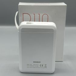 NIIMBOT D110 Bluetooth Label Maker, D110 Portable Bluetooth Label Printer with white lebel.