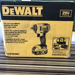 DeWalt 20 Volt Max 3/8” Impact Wrench Kit 