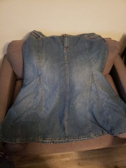 Plus Size Jean Skirt