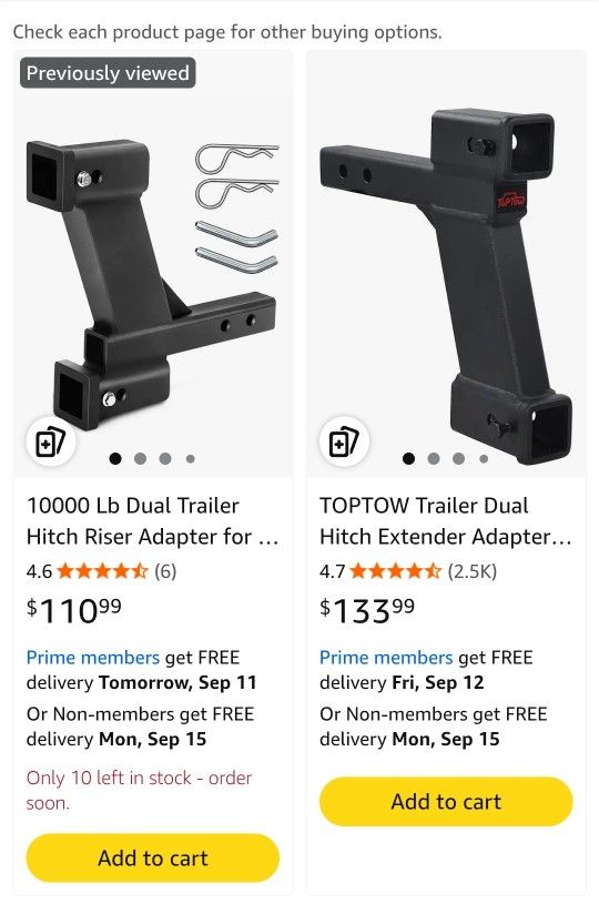 10000 Lb Dual Trailer Hitch Riser Adapter