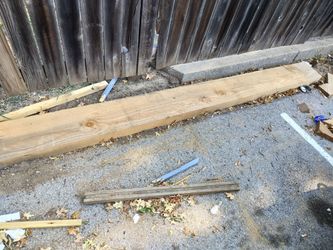 2. 4x12x16s and 1 4x16x8  Wooden Treated Beams