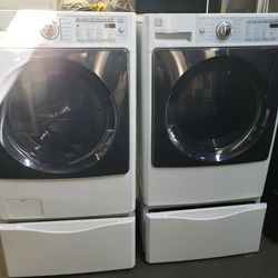 White Kenmore Washer And Dryer Set Front Loader 