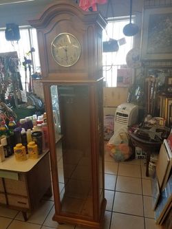 Grandfather wooden clock