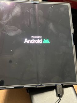 Blue Galaxy Z Fold password locked