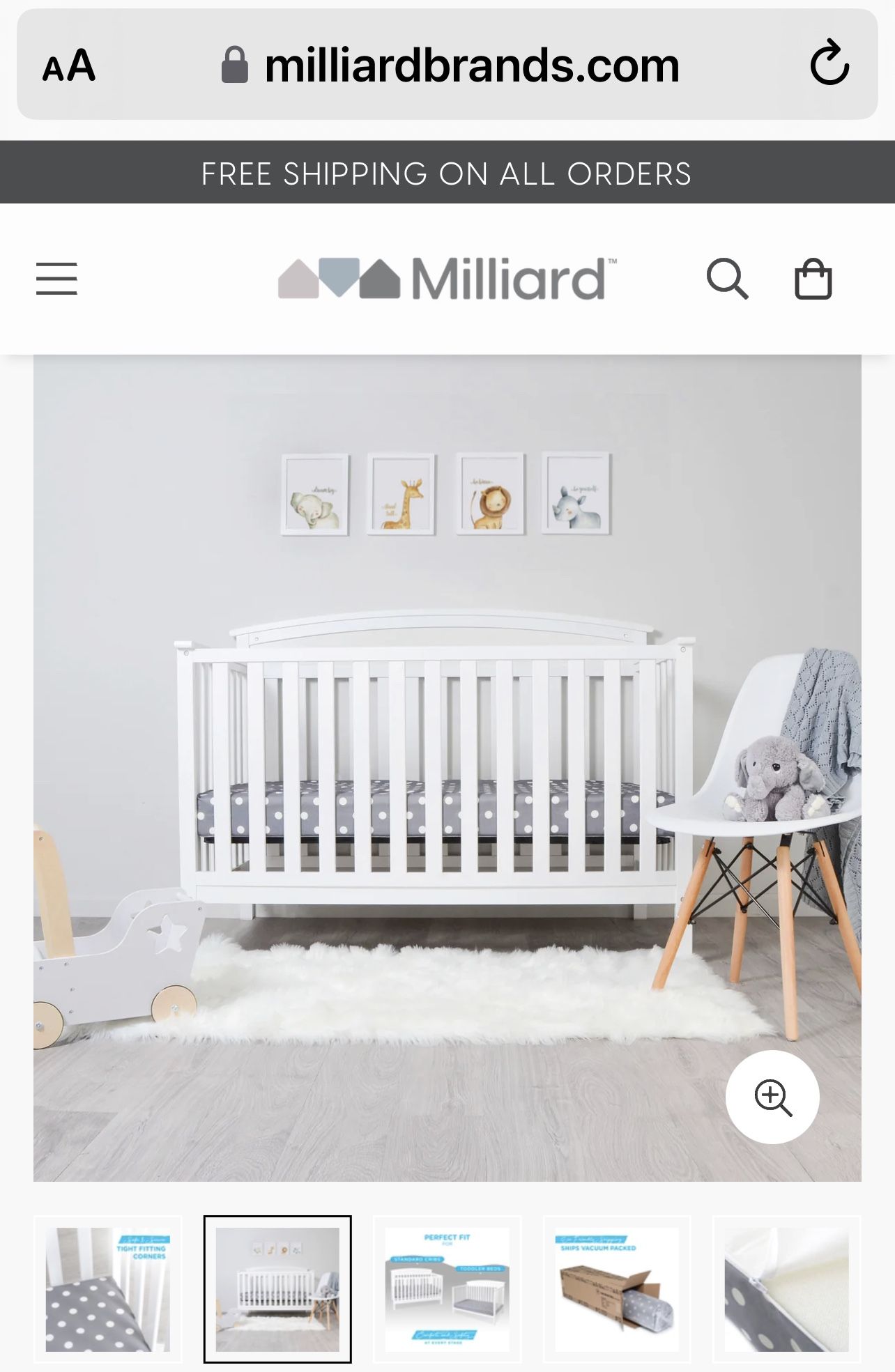 Milliard Foam Crib Mattress- BRAND NEW