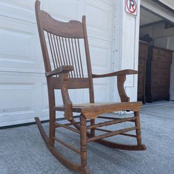 Stunning Heirloom Solid Wood Rocking chair Thumbnail