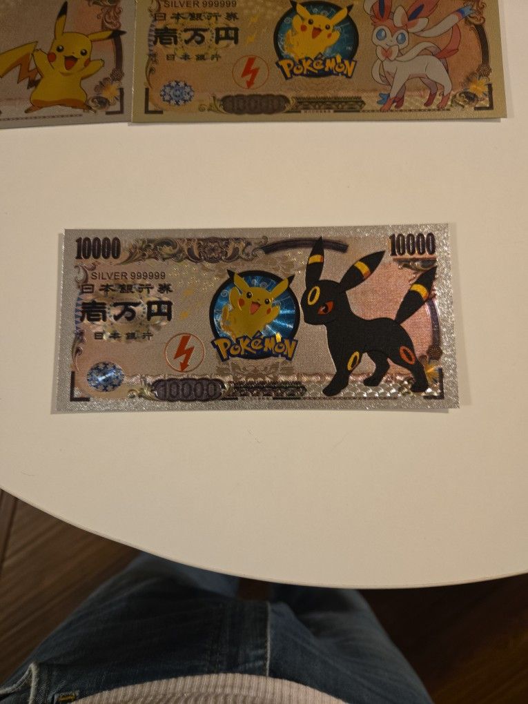 Pokemon Silver Foil Banknote