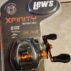 Lews Xfinity Baitcaster Reel Gear Ratio 7.5:1 Brand New 