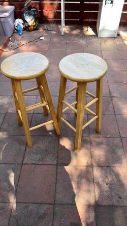 classic Malaysian solid rubberwood stools