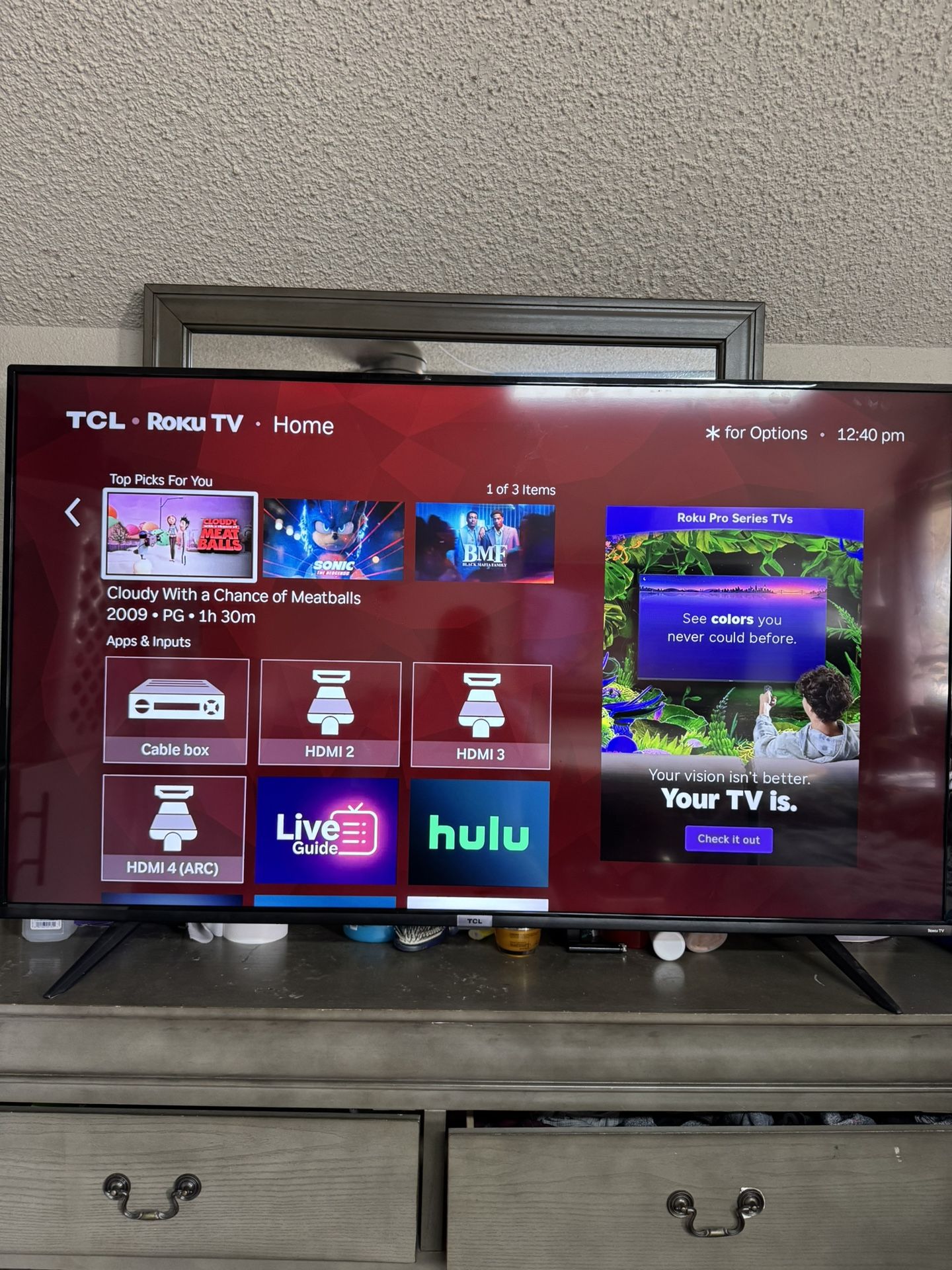 55 inch TCL, Smart TV