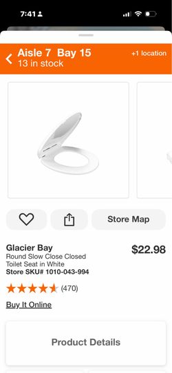 Gavier bay round slow close toilet seat